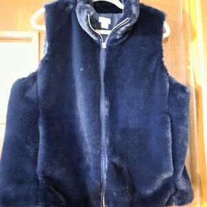 J. Crew Navy Blue Fleece Vest
